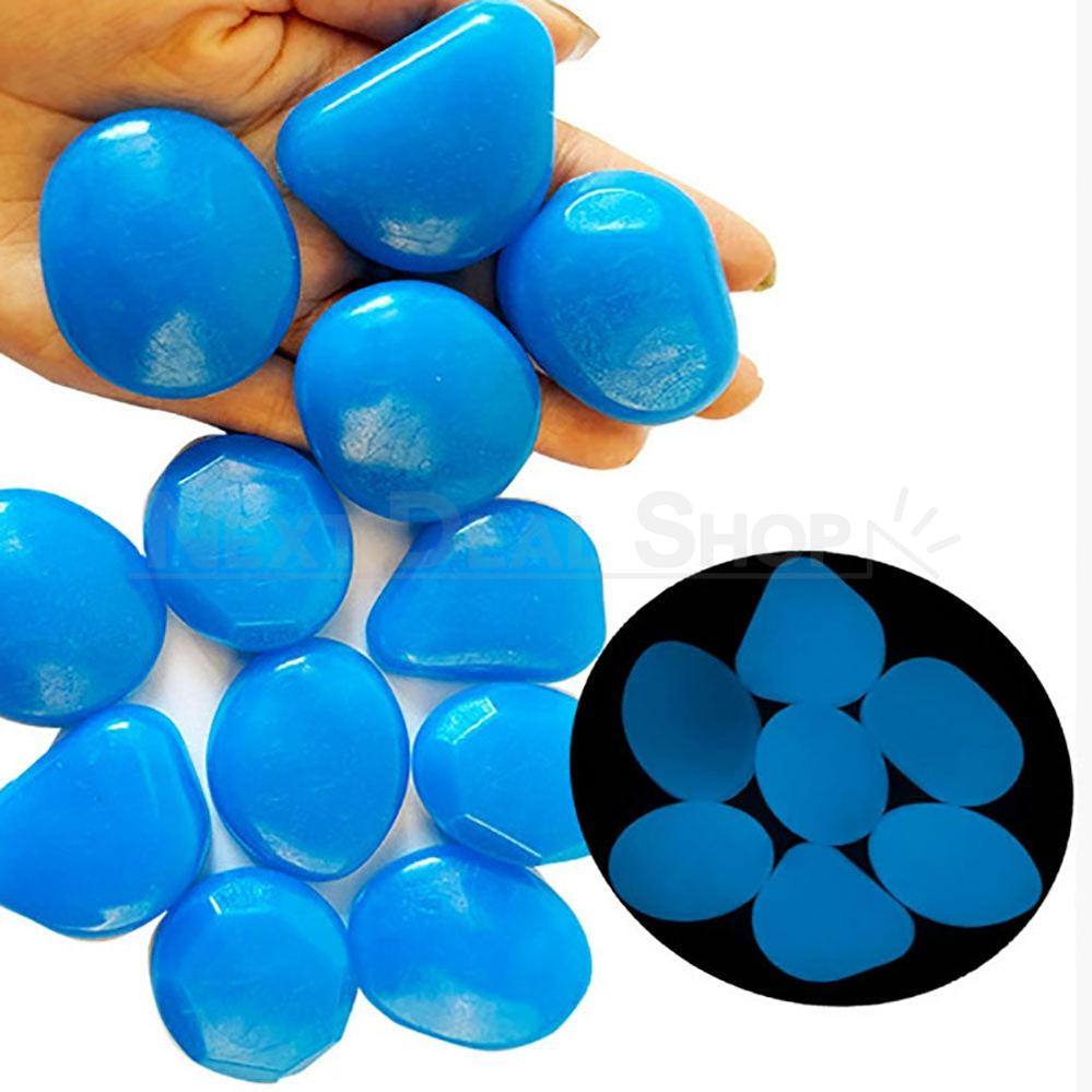 10 Pcs Large Glow in the Dark Garden Pebbles