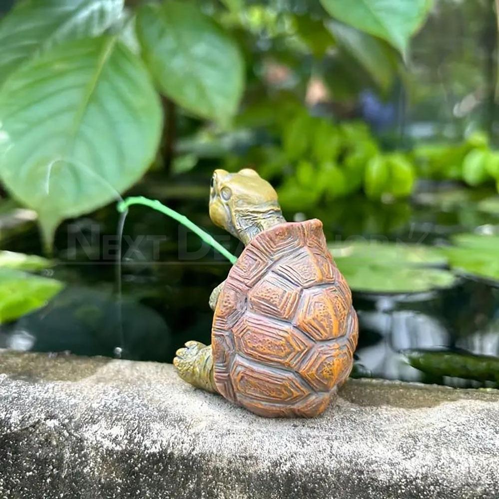 Fishing Turtle Garden Figurine