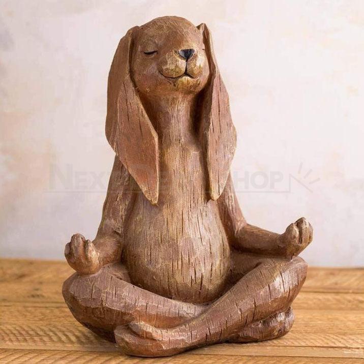Meditating Bunny Garden Figurine