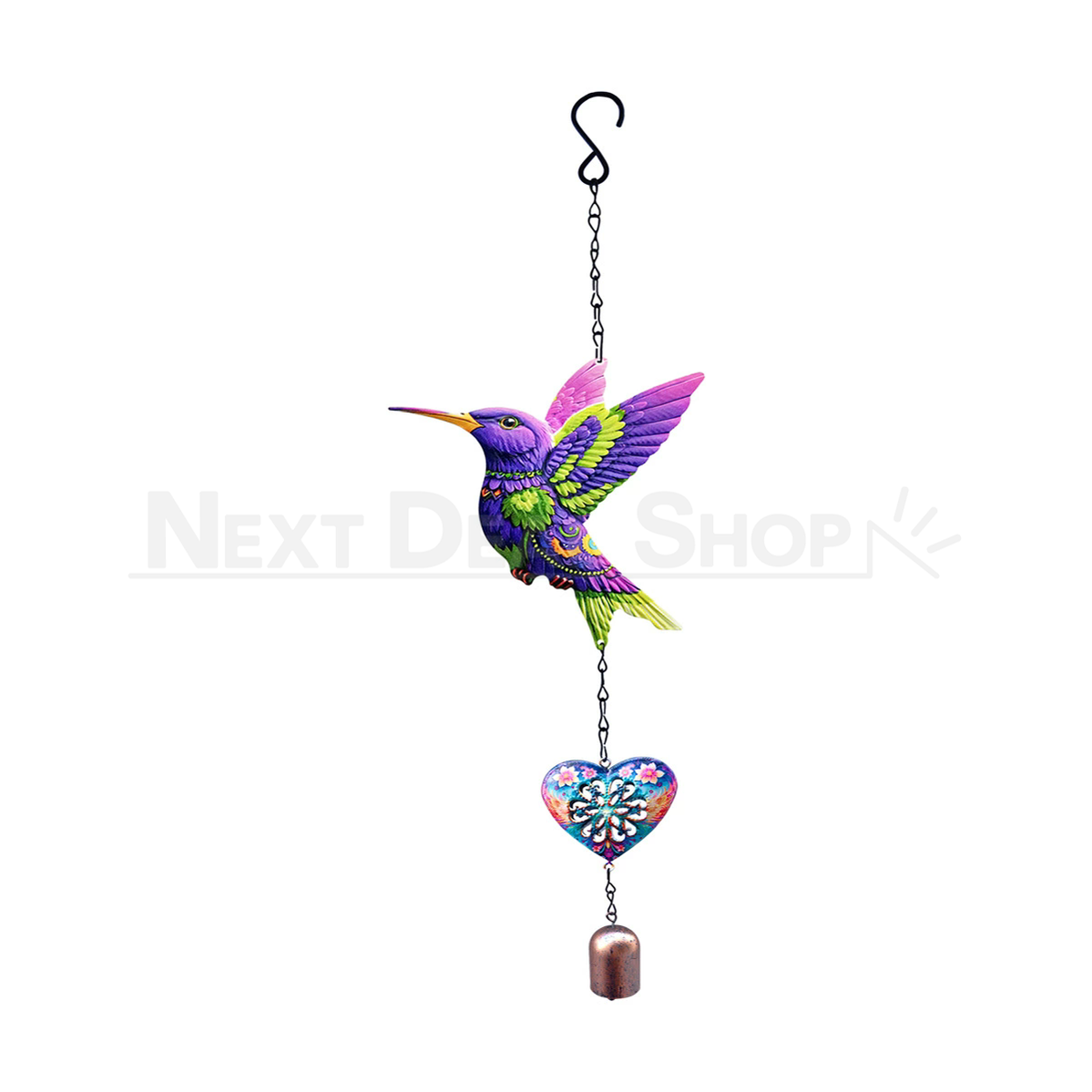 Metal Hummingbird Garden Wind Chime