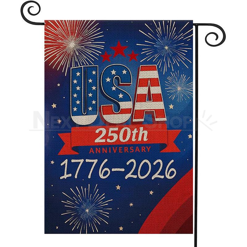 USA 250th Anniversary Patriotic Garden Flag
