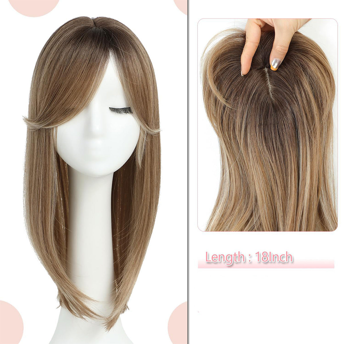 ♀️Topper Layered Hair Hairpieces with Bangs for Women with Thinning Hair