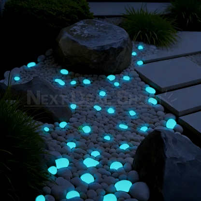 10 Pcs Large Glow in the Dark Garden Pebbles
