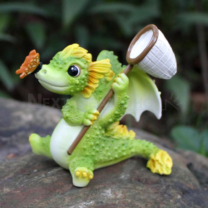 2 Pcs - Green Dragon Garden Decor