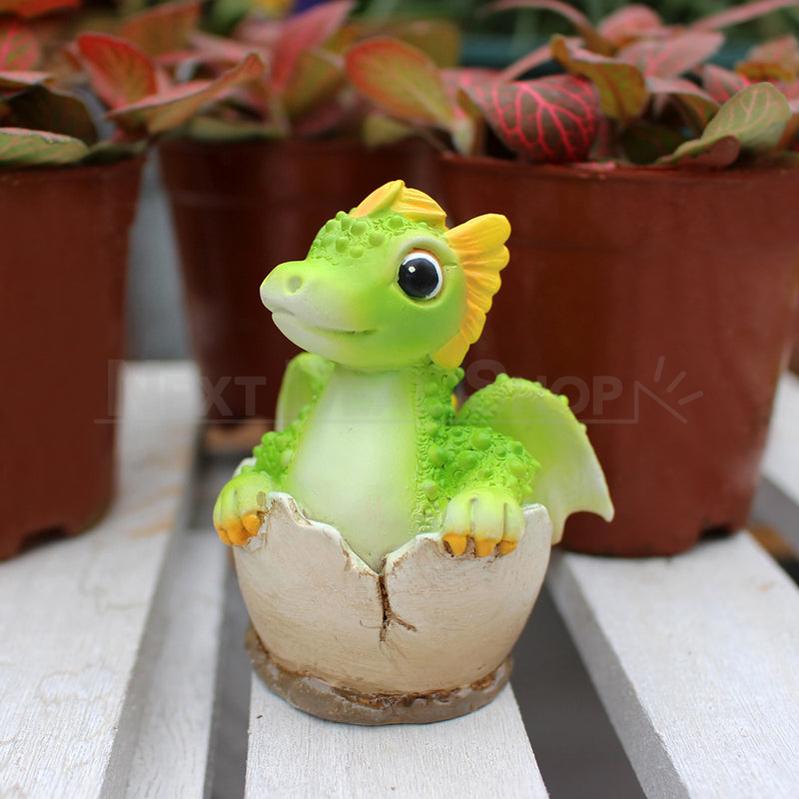 2 Pcs - Green Dragon Garden Decor