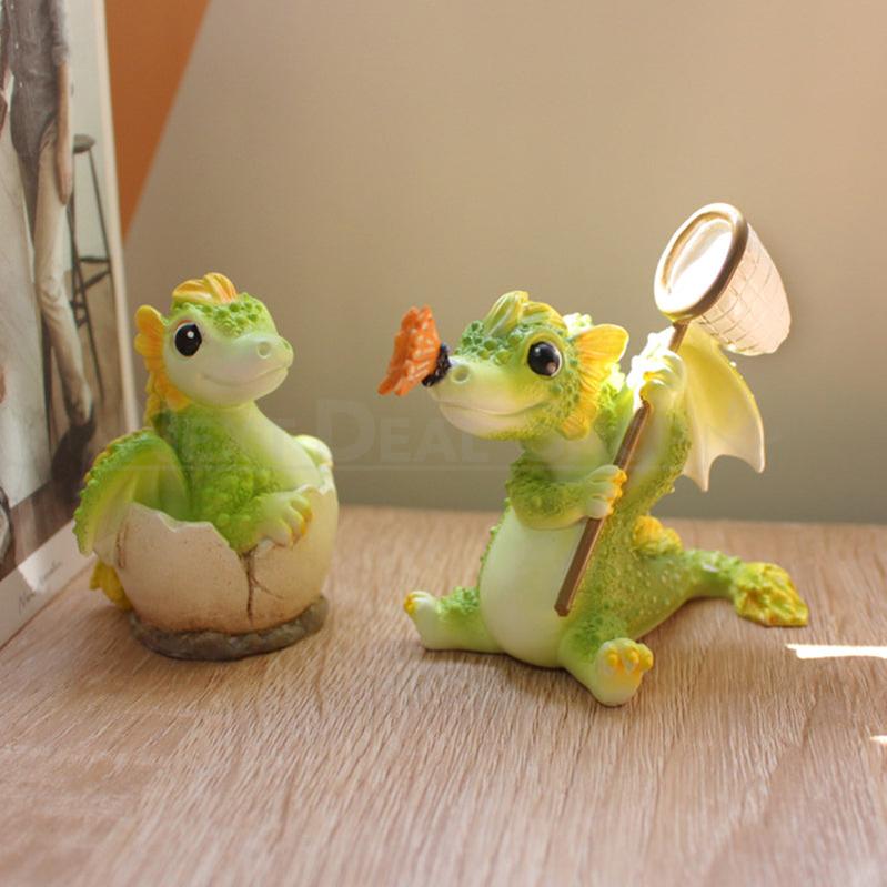 2 Pcs - Green Dragon Garden Decor