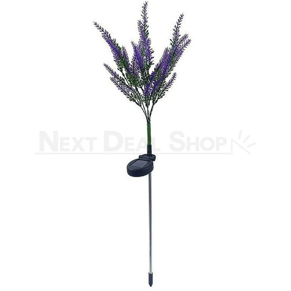 2 Pcs - Solar Powered LED Lavender Garden Stake Light