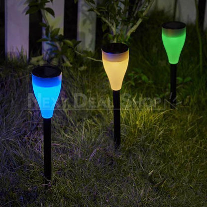 2 in 1 Solar-Powered Color Changing Garden LED Lantern Light