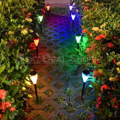 2 in 1 Solar-Powered Color Changing Garden LED Lantern Light