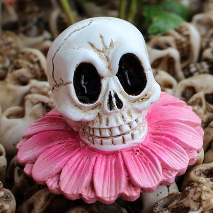 3 Pcs - Flower Skull Garden Stake
