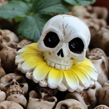 3 Pcs - Flower Skull Garden Stake