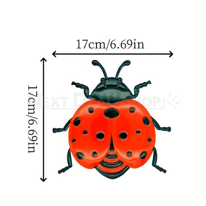 3 Pcs - Metal ladybug Garden Decor Set
