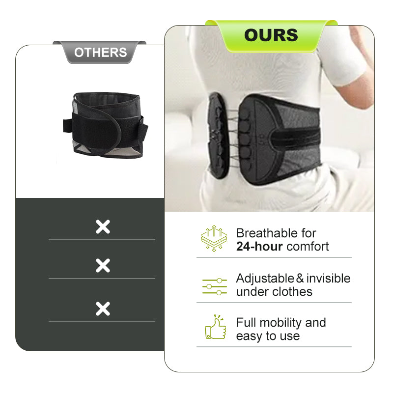 Adjustable Double Pulley Breathable Lumbar Support Shaping Waist Belt