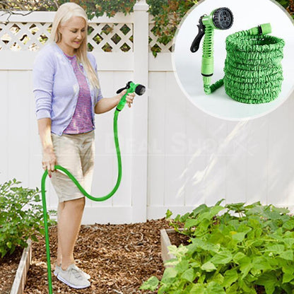50ft Lightweight Expandable Gardening Hose (w/ Hose Nozzle)