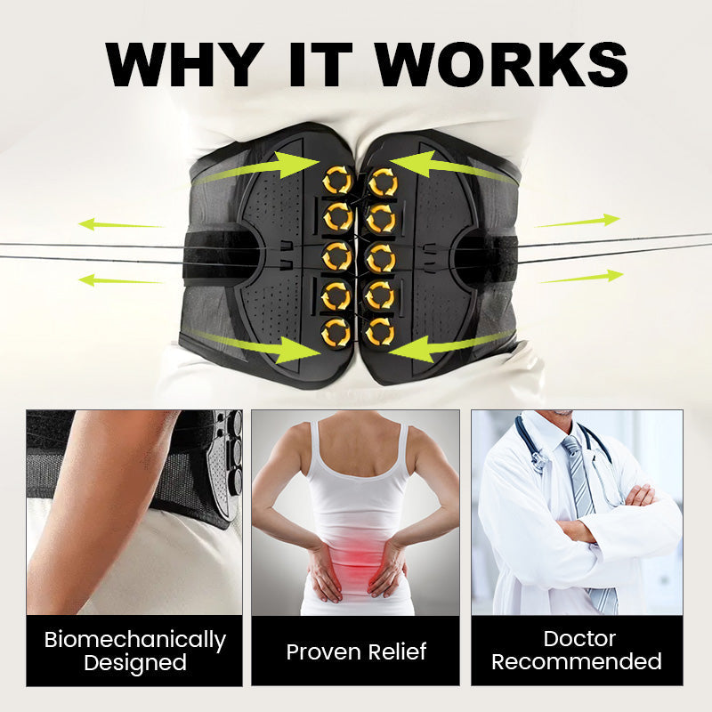 Adjustable Double Pulley Breathable Lumbar Support Shaping Waist Belt
