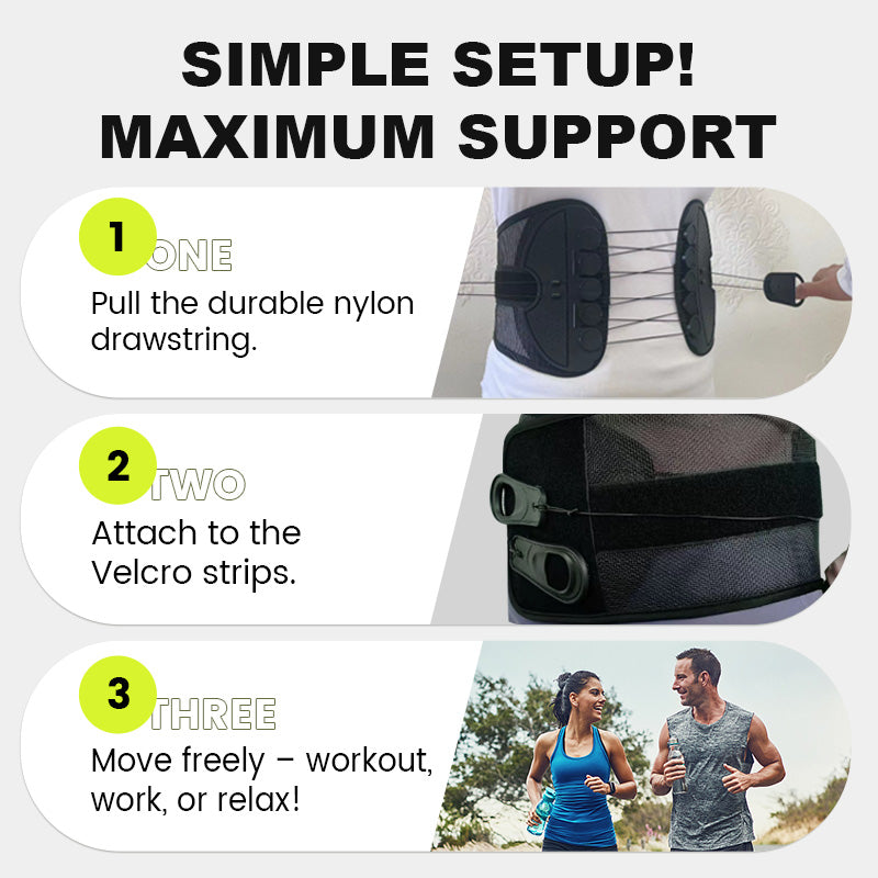 Adjustable Double Pulley Breathable Lumbar Support Shaping Waist Belt