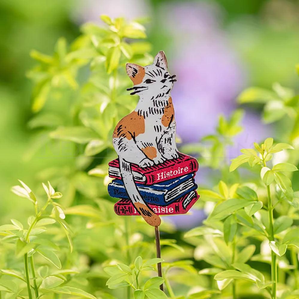 Adorable Metal Cat Garden Stake