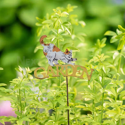 Adorable Metal Cat Garden Stake
