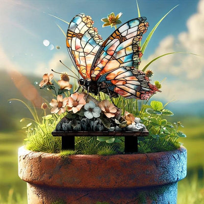Colorful Butterfly Garden Stake