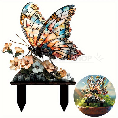 Colorful Butterfly Garden Stake