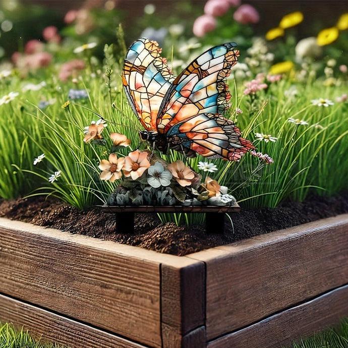 Colorful Butterfly Garden Stake