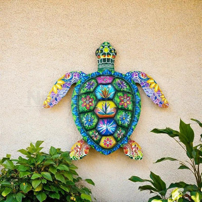 Colorful Metal Sea Turtle Garden Decor