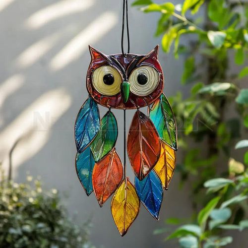 Colorful Owl Garden Hanging Decor
