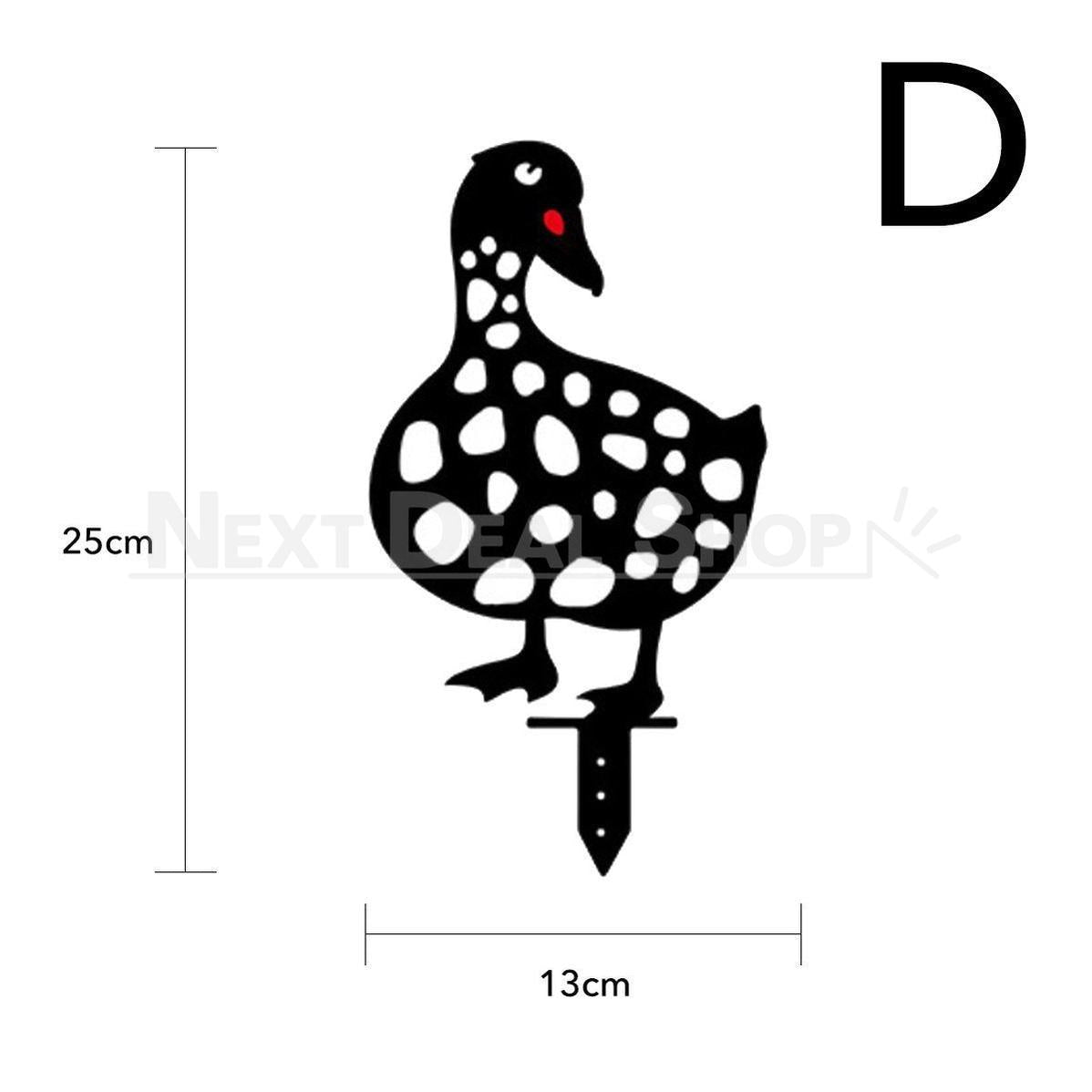 Duck Family Garden Silhouette Yard Stake