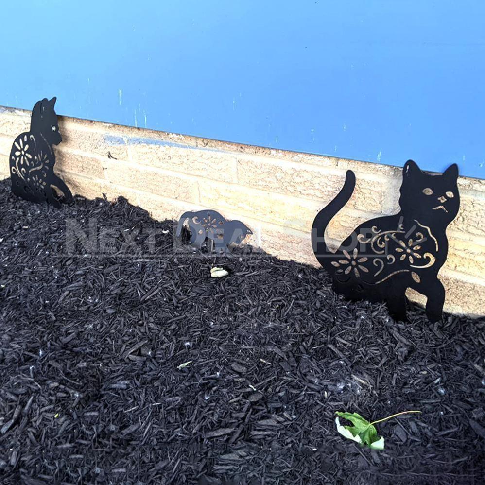 Family Pet Garden Silhouette Yard Stake