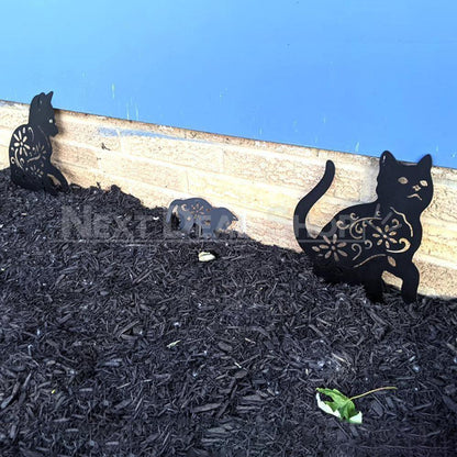 Family Pet Garden Silhouette Yard Stake