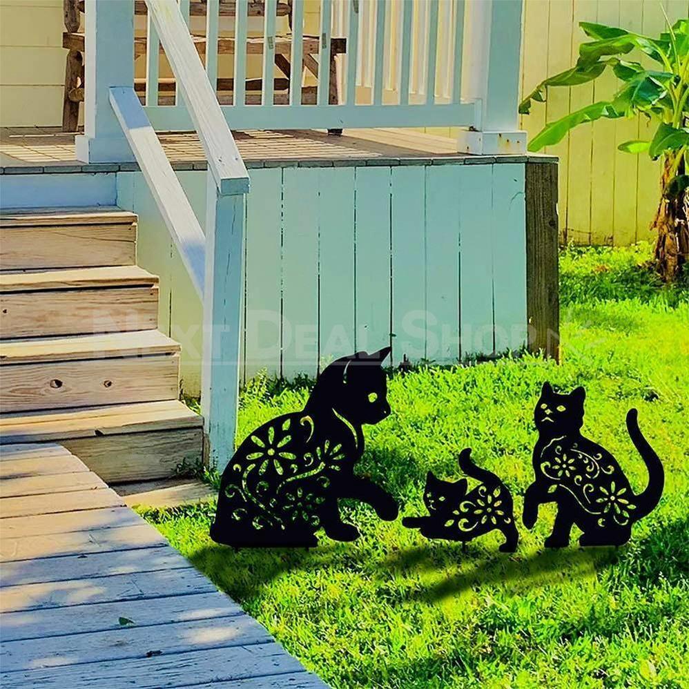 Family Pet Garden Silhouette Yard Stake