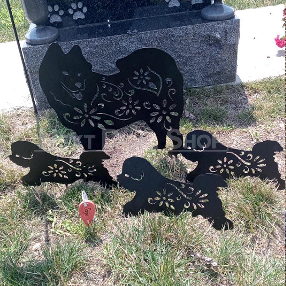 Family Pet Garden Silhouette Yard Stake