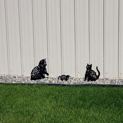 Family Pet Garden Silhouette Yard Stake