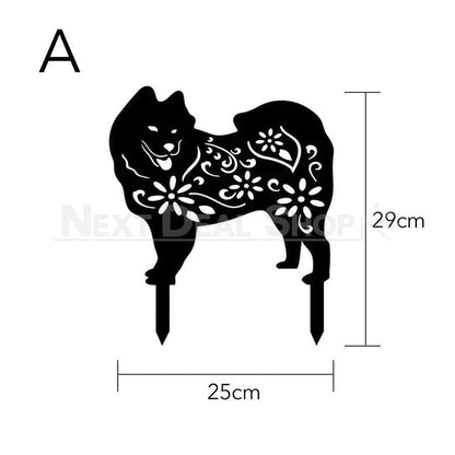 Family Pet Garden Silhouette Yard Stake