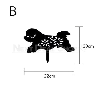 Family Pet Garden Silhouette Yard Stake