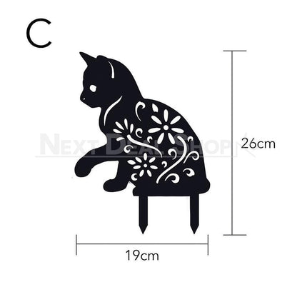 Family Pet Garden Silhouette Yard Stake