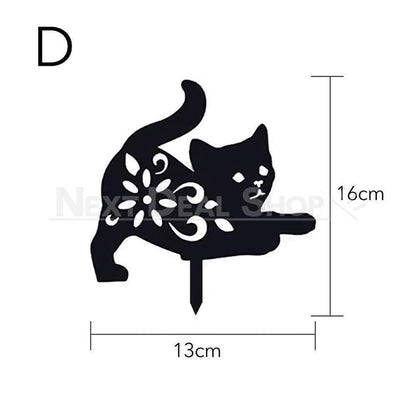 Family Pet Garden Silhouette Yard Stake