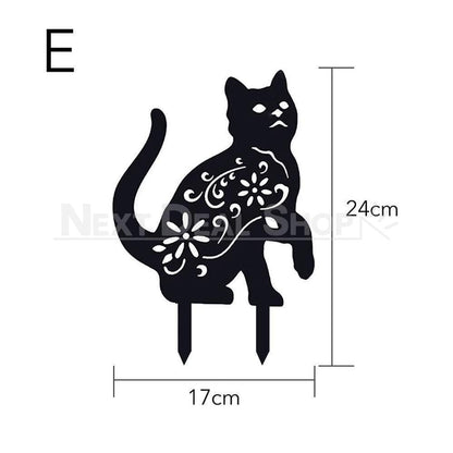 Family Pet Garden Silhouette Yard Stake