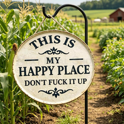 Funny Garden Metal Sign