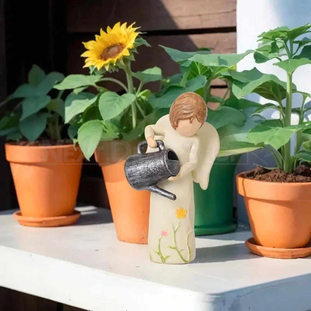 Hand Painted Garden Angel Figurine