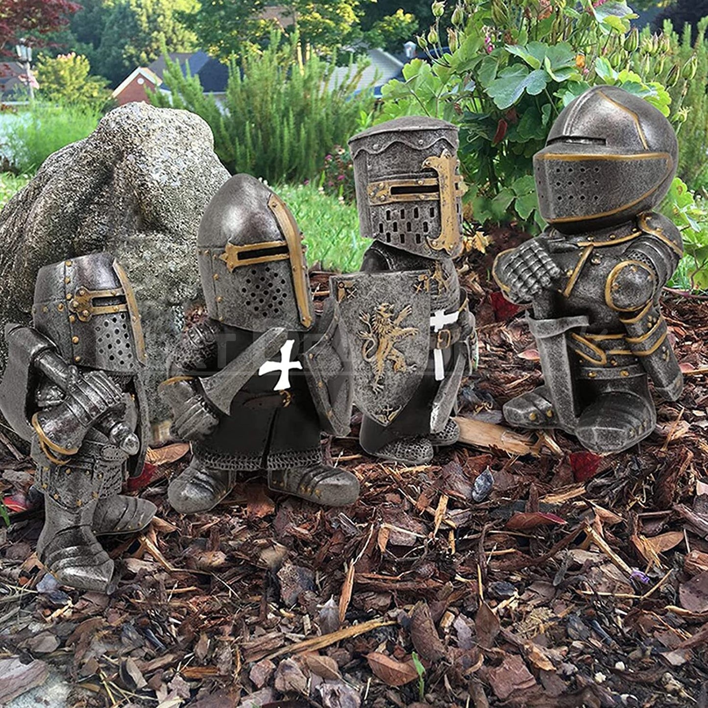 Knight Gnomes Guard Garden Statues