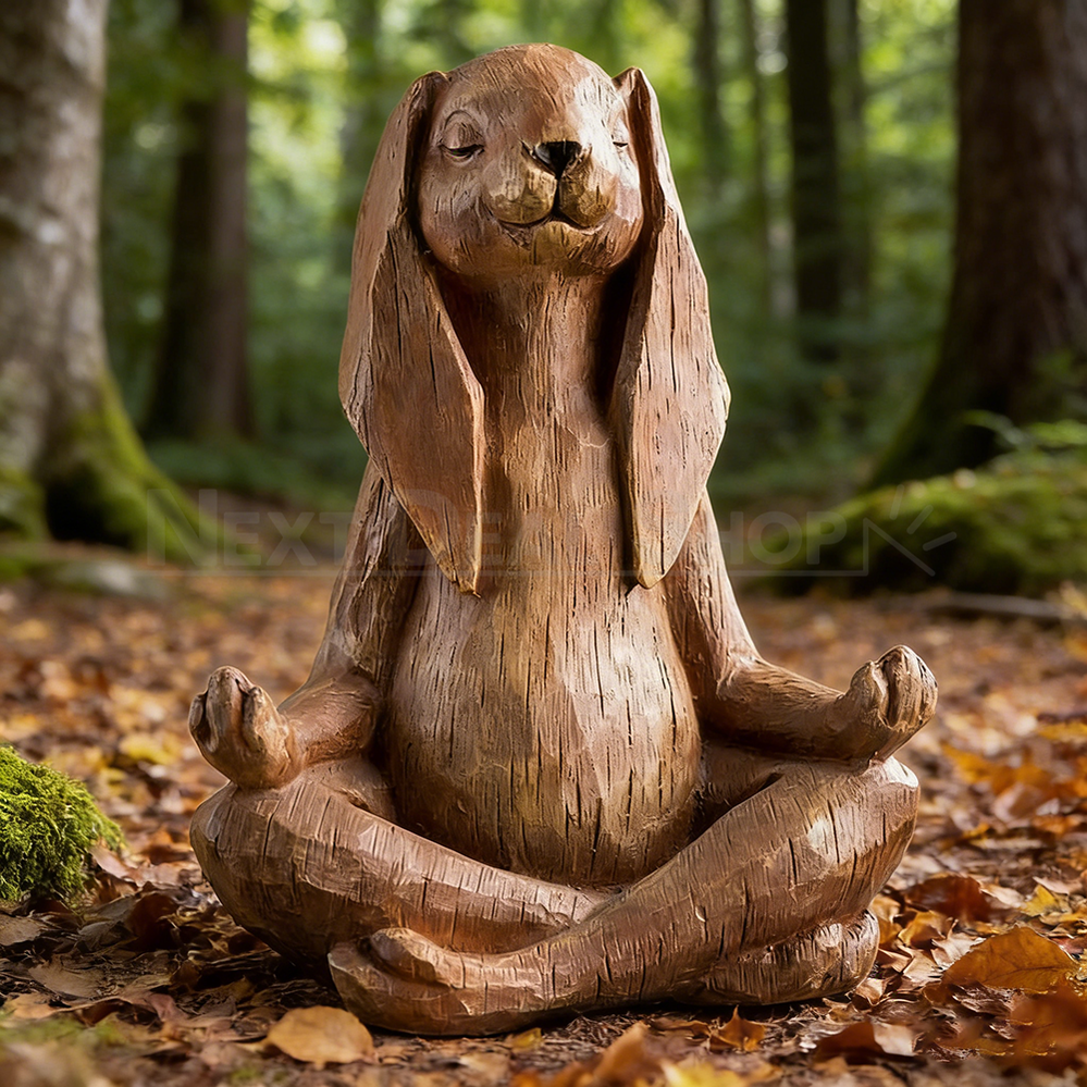 Meditating Bunny Garden Figurine