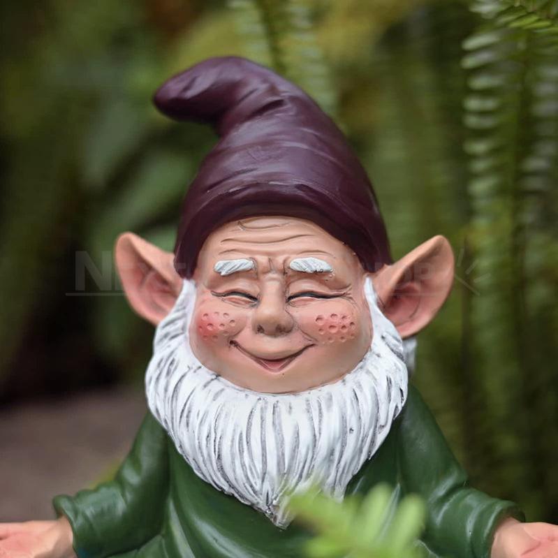 Meditating Elf Garden Statue
