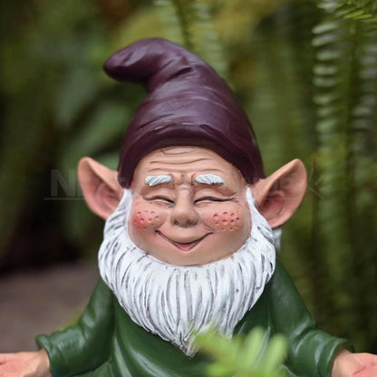 Meditating Elf Garden Statue