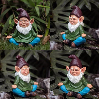 Meditating Elf Garden Statue