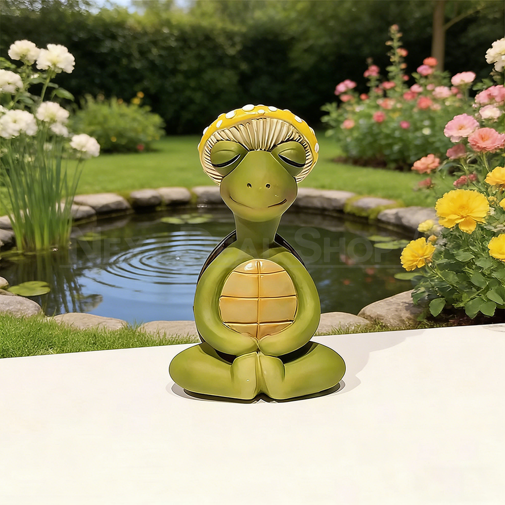 Meditating Turtle Garden Figurine