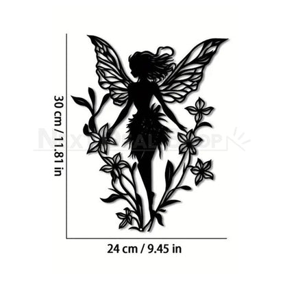 Metal Flower Fairy Silhouette Garden Decor