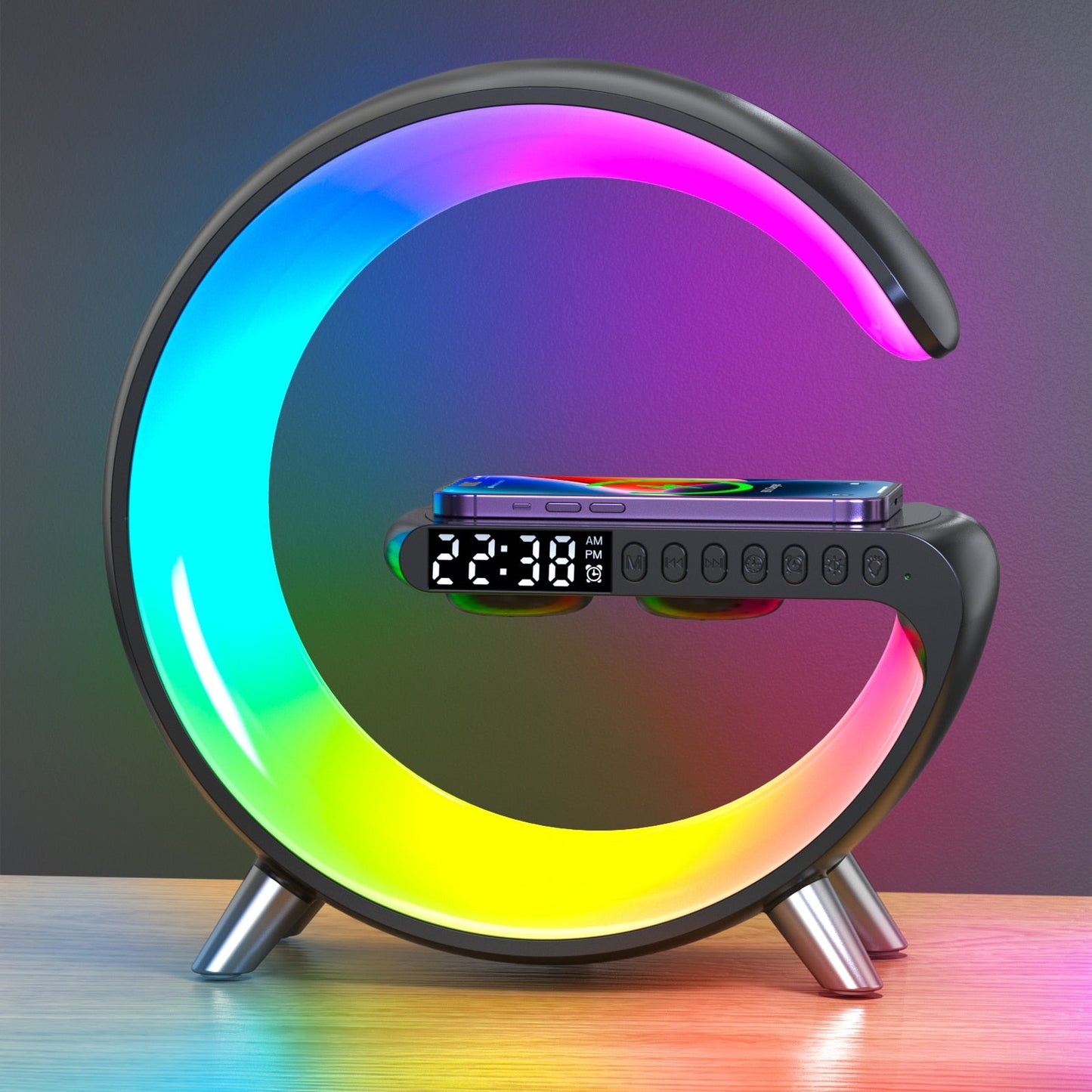 6-in-1 Bluetooth Speaker with Phone Charger