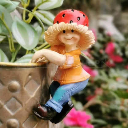 Set of 2 Adorable Strawberry Garden Gnome Pot Huggers