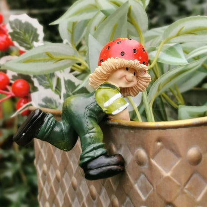 Set of 2 Adorable Strawberry Garden Gnome Pot Huggers